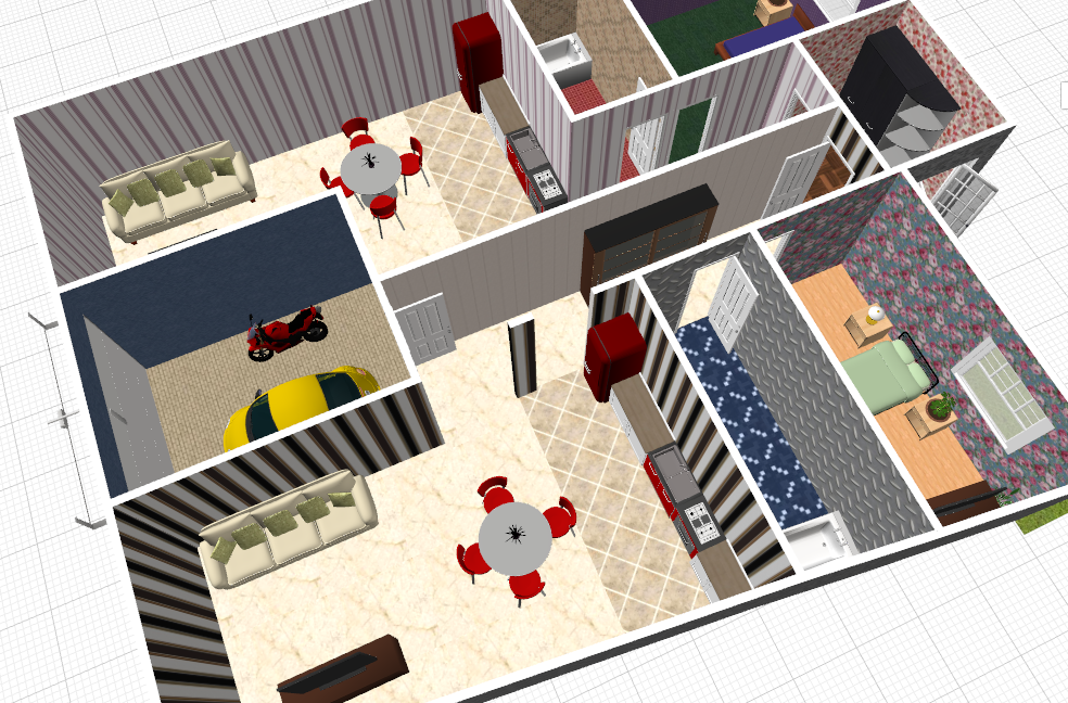 3D apartment floor plan