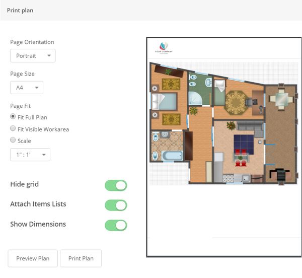 print options window