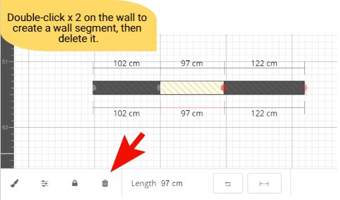 isolate a wall segment
